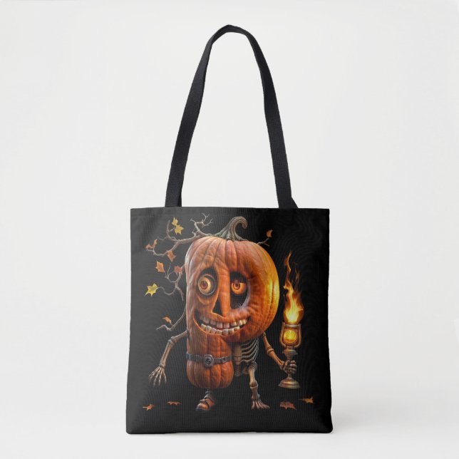 Halloween Pumpkin Tote Bag (Front)