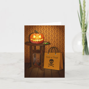 Halloween Pumpkin Trick or Treat Card