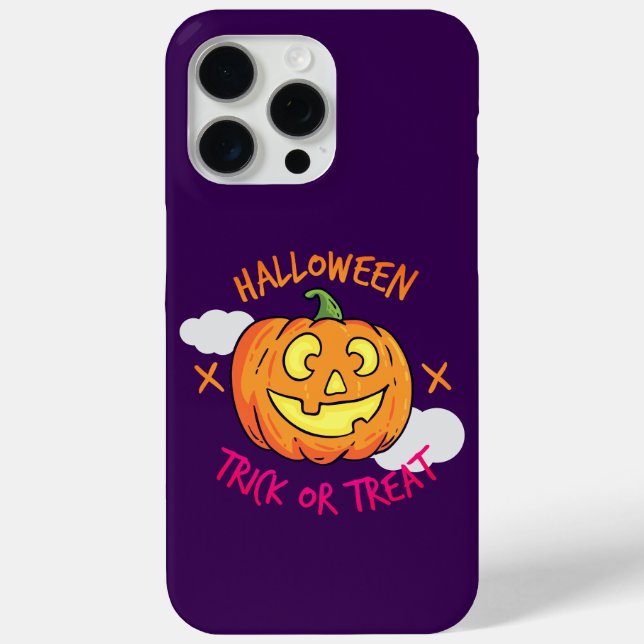 Halloween Pumpkin Trick or Treat Label Case-Mate iPhone Case (Back)