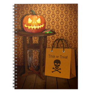 Halloween Pumpkin Trick or Treat Notebook