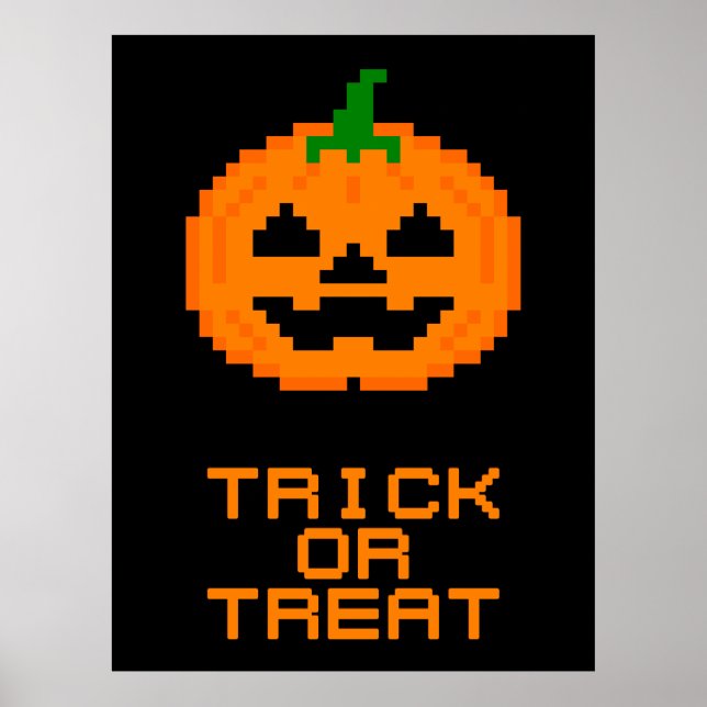 HALLOWEEN PUMPKIN - TRICK OR TREAT POSTER (Front)