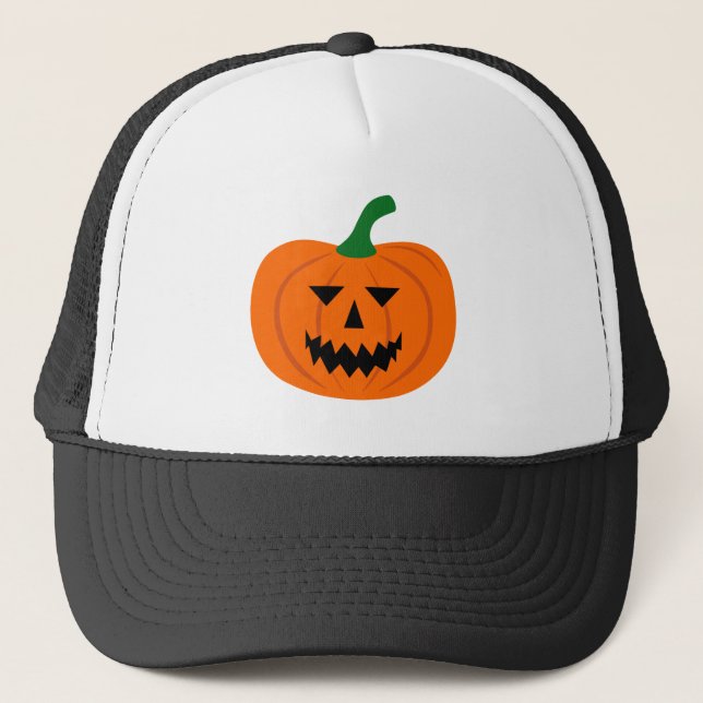 Halloween Pumpkin Trucker Hat (Front)