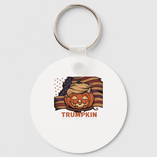 Halloween, Pumpkin Trumpkin, Make Halloween Great  Key Ring (Front)