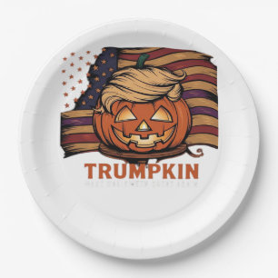 Halloween, Pumpkin Trumpkin, Make Halloween Great Paper Plate