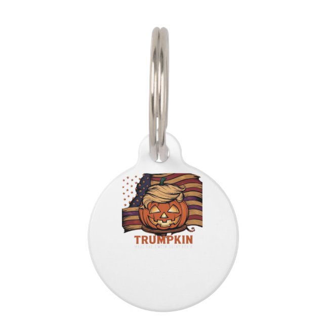 Halloween, Pumpkin Trumpkin, Make Halloween Great  Pet Tag (Front)