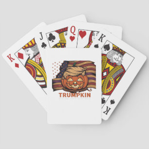 Halloween, Pumpkin Trumpkin, Make Halloween Great  Playing Cards
