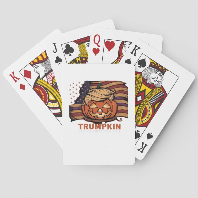 Halloween, Pumpkin Trumpkin, Make Halloween Great  Playing Cards (Back)