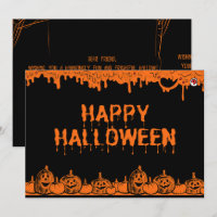 Halloween Pumpkin Typography Quote Flat Greeting