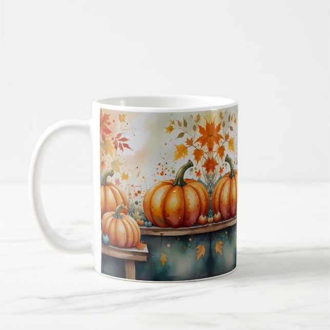 Halloween Pumpkin Vibes Coffee Mug (Left)