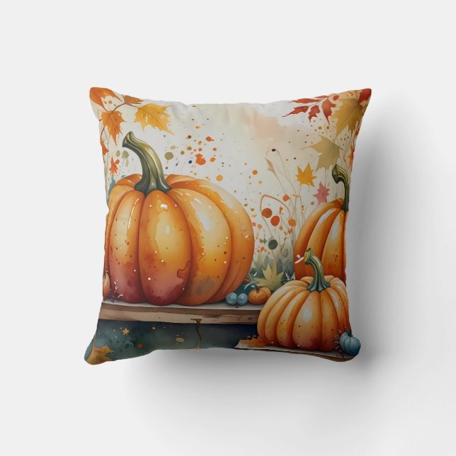 Halloween Pumpkin Vibes design  Cushion (Back)