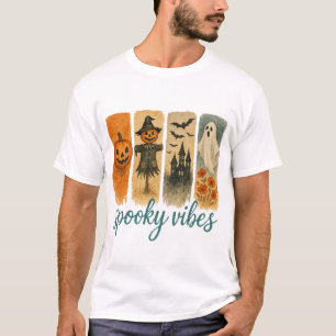 Halloween Pumpkin Vintage Halloween Ghost T-Shirt