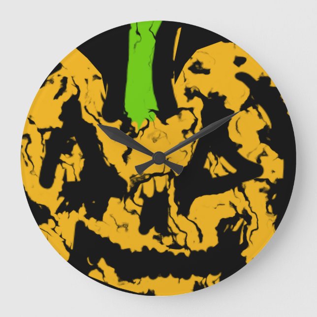 Halloween Pumpkin Wall Clock (Front)