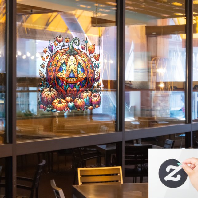 Halloween Pumpkin Window Cling (Restaurant Window)