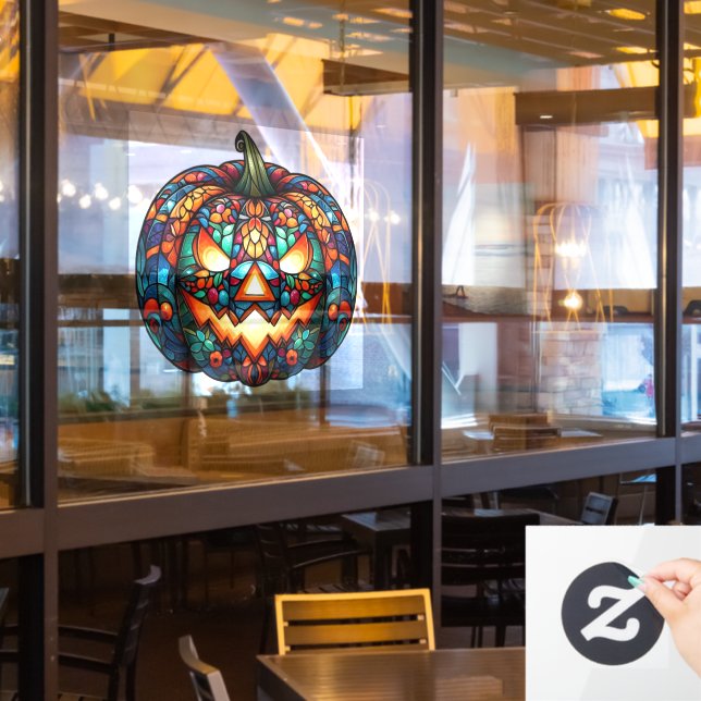 Halloween Pumpkin Window Cling (Restaurant Window)