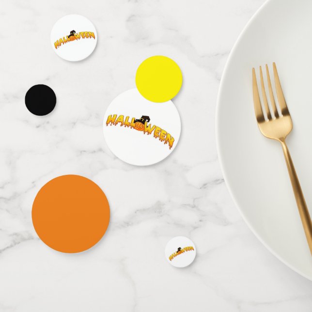 Halloween pumpkin witch confetti (Group)