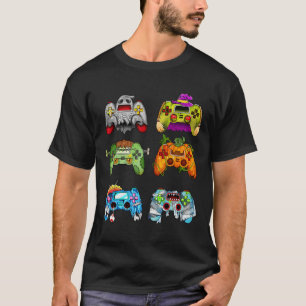 Halloween Pumpkin Witch Gaming Controllers Zombie  T-Shirt