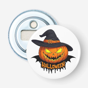 Halloween Pumpkin Witch Hat Spooky Face 🎃 Bottle Opener