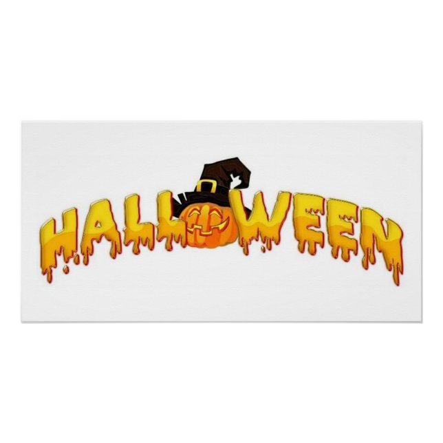 Halloween pumpkin witch poster (Front)