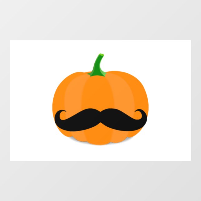 halloween pumpkin with beard window cling (Sheet)