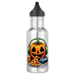 Halloween Pumpkin with Headphones and Games? 532 Ml Water Bottle