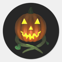 Halloween Pumpkin with Vines