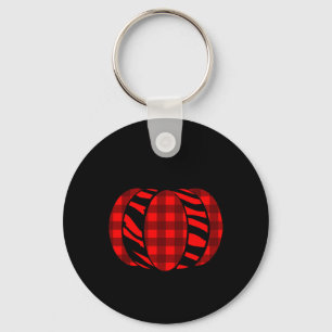 Halloween Pumpkin Zebra Plaid Buffalo For Women Th Key Ring