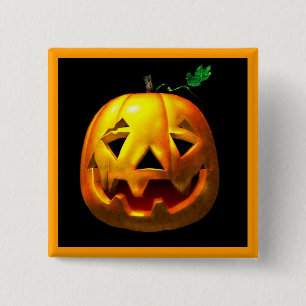 Halloween Pumpkins 15 Cm Square Badge