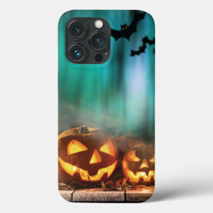 Halloween pumpkins and bats   iPhone 13 pro case