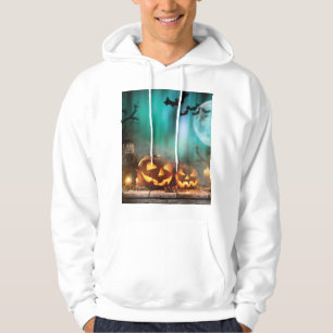 Halloween pumpkins and bats   hoodie