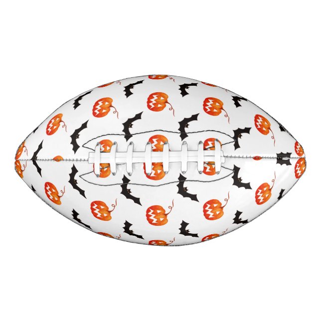 Halloween Pumpkins and Bats, Trick or Treat, Boo American Football (Front)