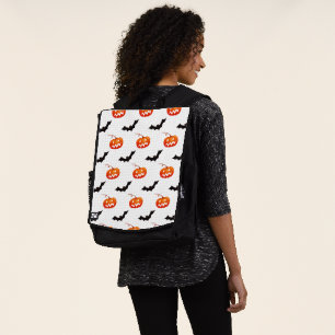 Halloween Pumpkins and Bats, Trick or Treat, Boo Backpack