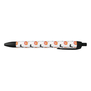 Halloween Pumpkins and Bats, Trick or Treat, Boo Black Ink Pen