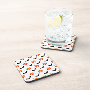 Halloween Pumpkins and Bats, Trick or Treat, Boo Coaster