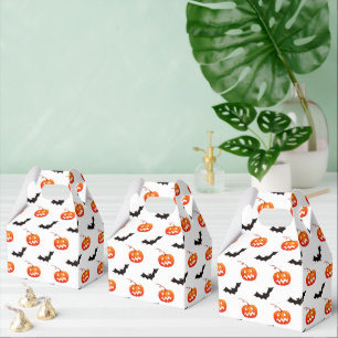 Halloween Pumpkins and Bats, Trick or Treat, Boo Favour Box