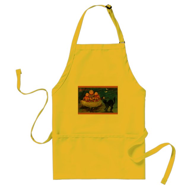 Halloween Pumpkins and Black Cat Standard Apron (Front)