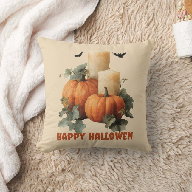 Halloween Pumpkins and Candles Art Cushion (Blanket)