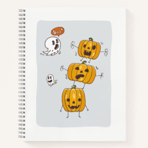 Halloween Pumpkins and Ghosts Notebook
