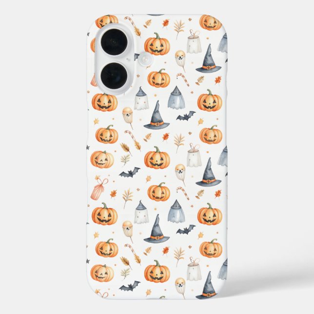 Halloween Pumpkins and Ghosts Pattern Case-Mate iPhone Case (Back)