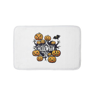 Halloween pumpkins          bath mat