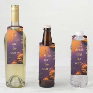 Halloween Pumpkins Bottle Tag