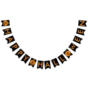 Halloween Pumpkins Bunting Banner