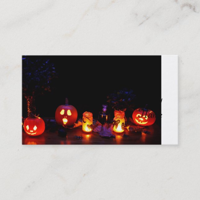 Halloween pumpkins business card (Front)