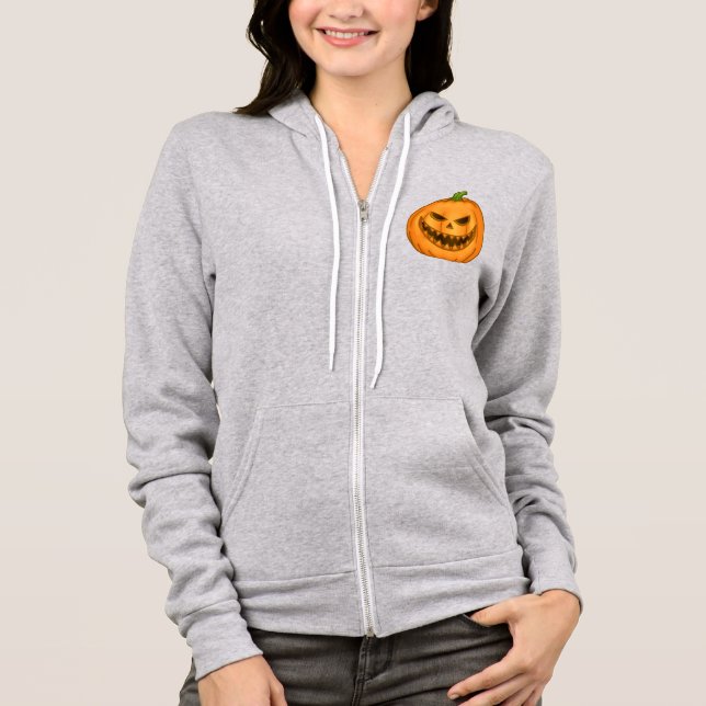 Halloween Pumpkins & Candy Zip Hoodie (Front)