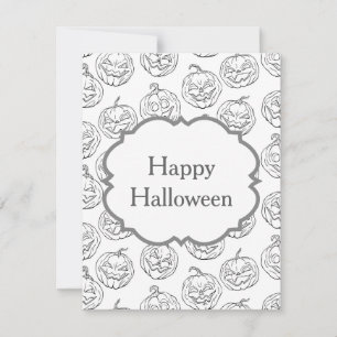 Halloween pumpkins card