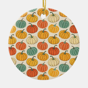 Halloween Pumpkins Ceramic Tree Decoration