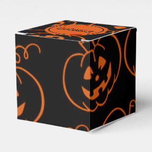 Halloween Pumpkins Cube Favour Box