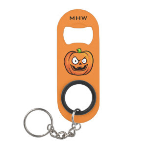 Halloween Pumpkins custom monogram bottle opener