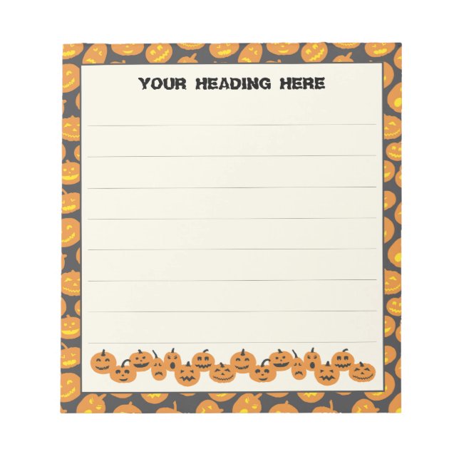Halloween pumpkins custom notepad (Front)