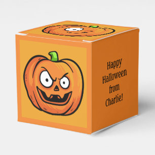 Halloween Pumpkins custom text favour box