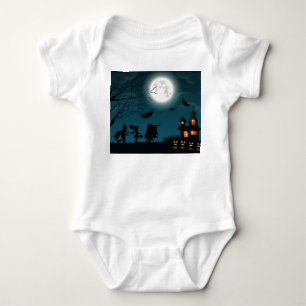Halloween Pumpkins: Dark Castle Blue Moon Baby Bodysuit